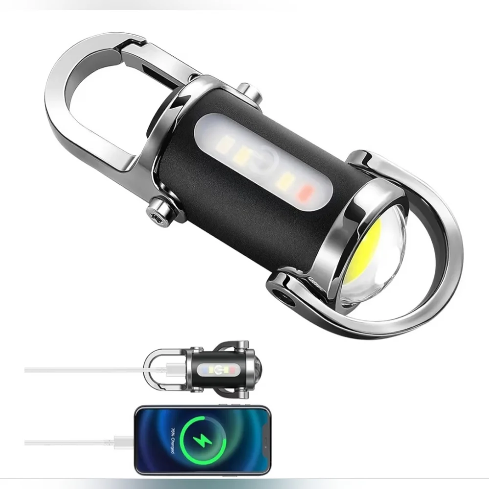 1200LM Super Bright Mini Led Flashlights USB Rechargeable Small Waterproof Keych
